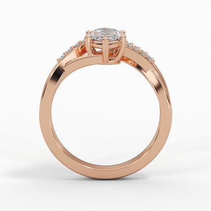 Solitaire Marquise Diamond Engagement Ring