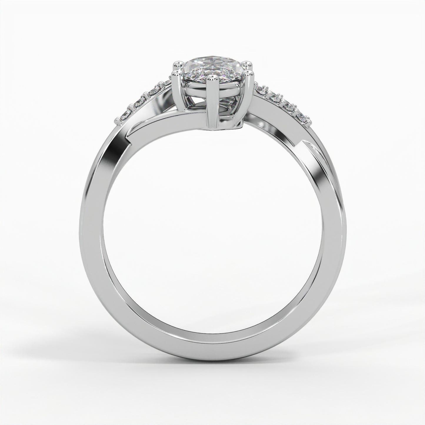 Solitaire Marquise Diamond Engagement Ring
