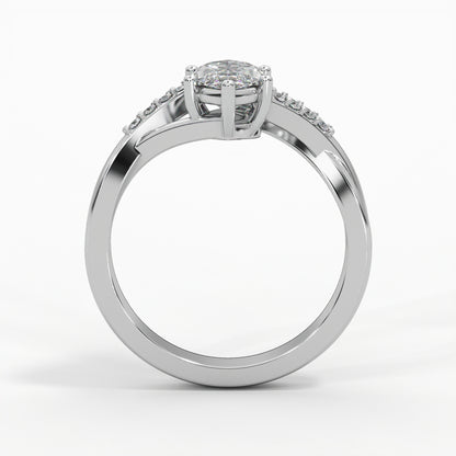 Solitaire Marquise Diamond Engagement Ring