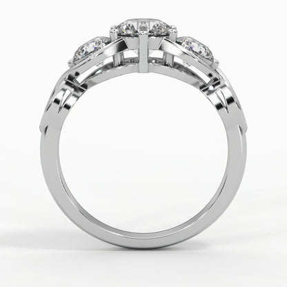 Three-Stone Setting, Round Diamonds