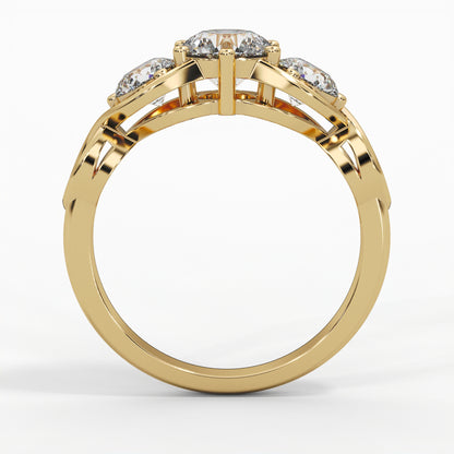 Three-Stone Setting, Round Diamonds