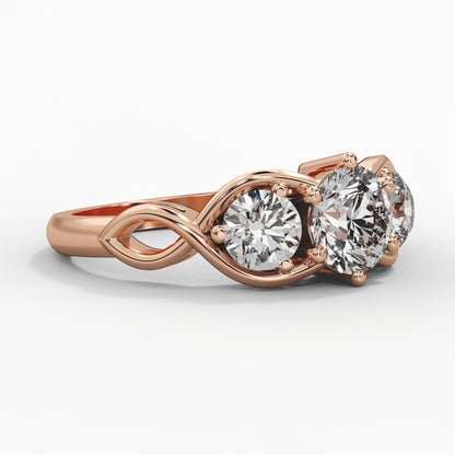 Three-Stone Setting, Round Diamonds