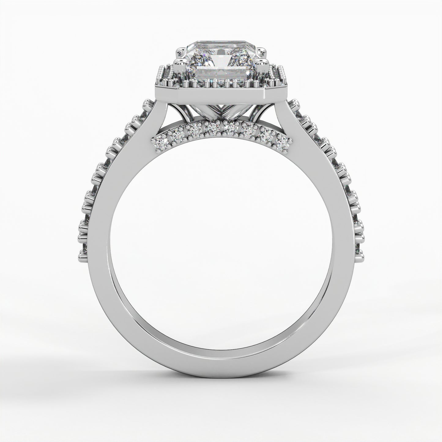 Radiant Diamond, Halo setting and Diamond Accents
