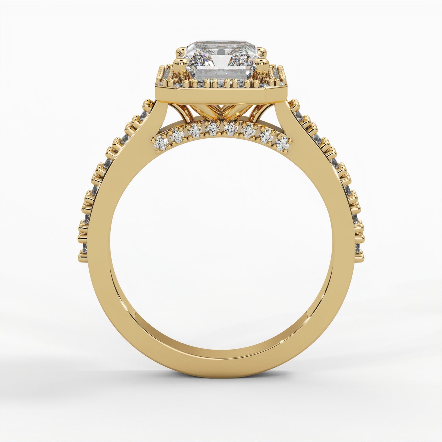 Radiant Diamond, Halo setting and Diamond Accents