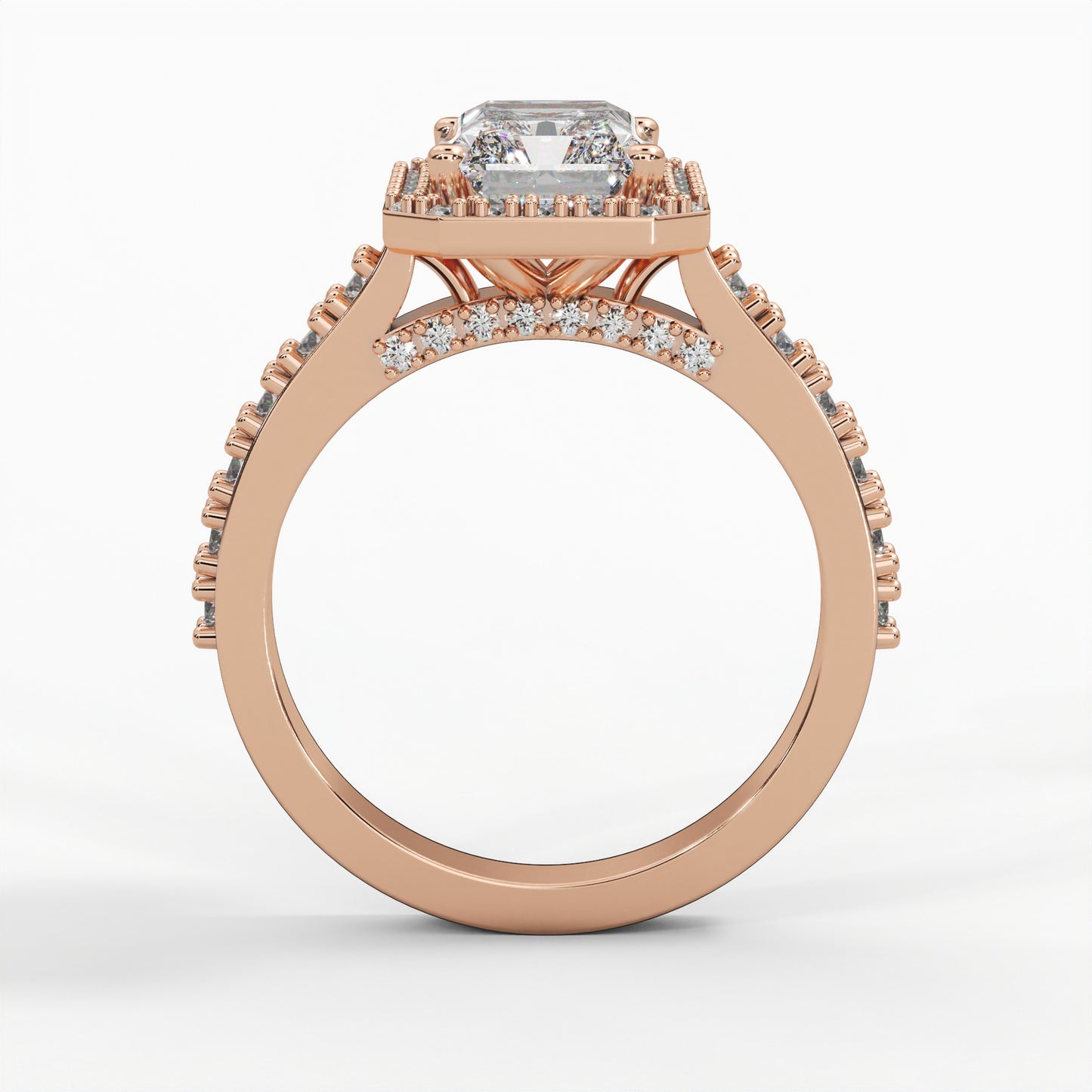 Radiant Diamond, Halo setting and Diamond Accents