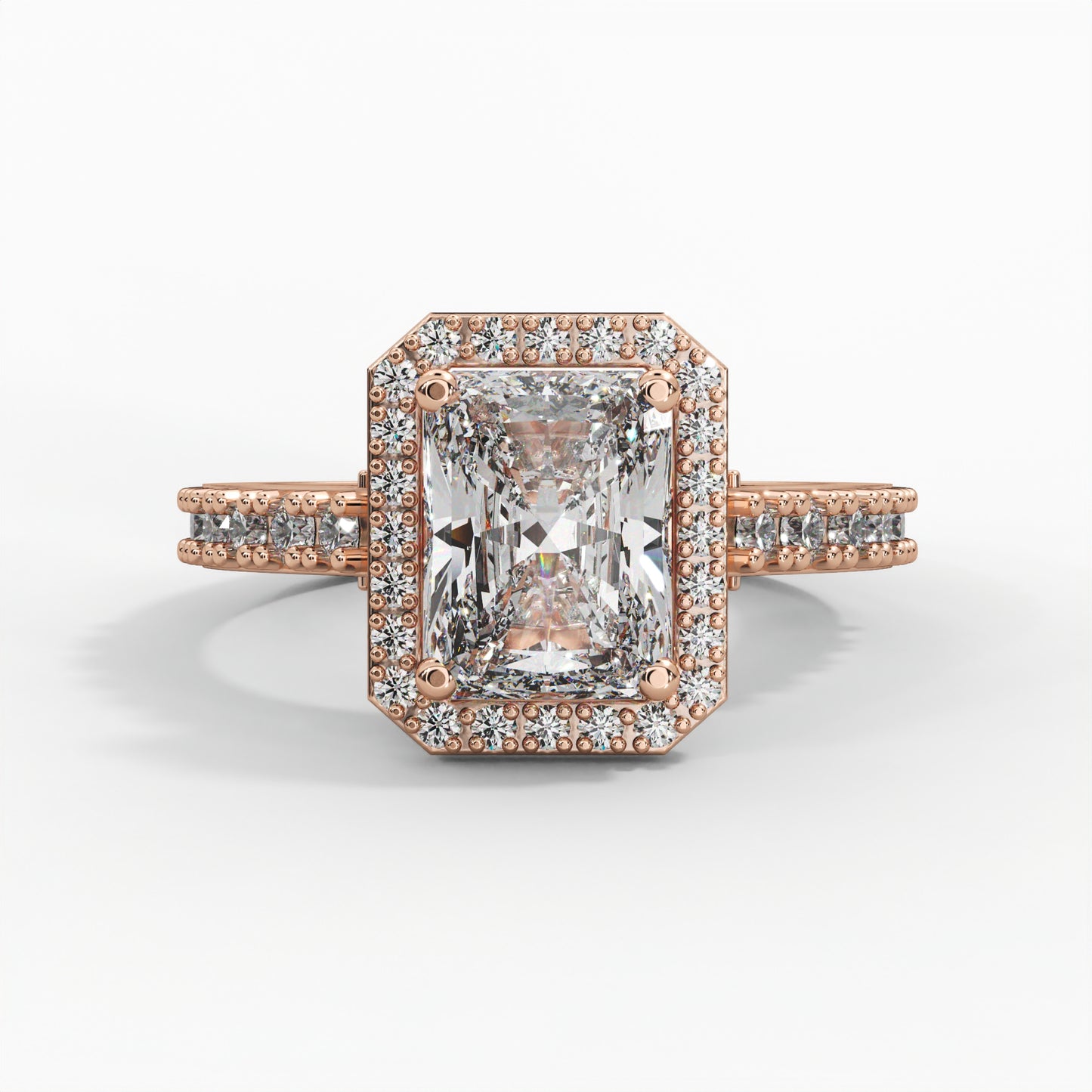 Radiant Diamond, Halo setting and Diamond Accents