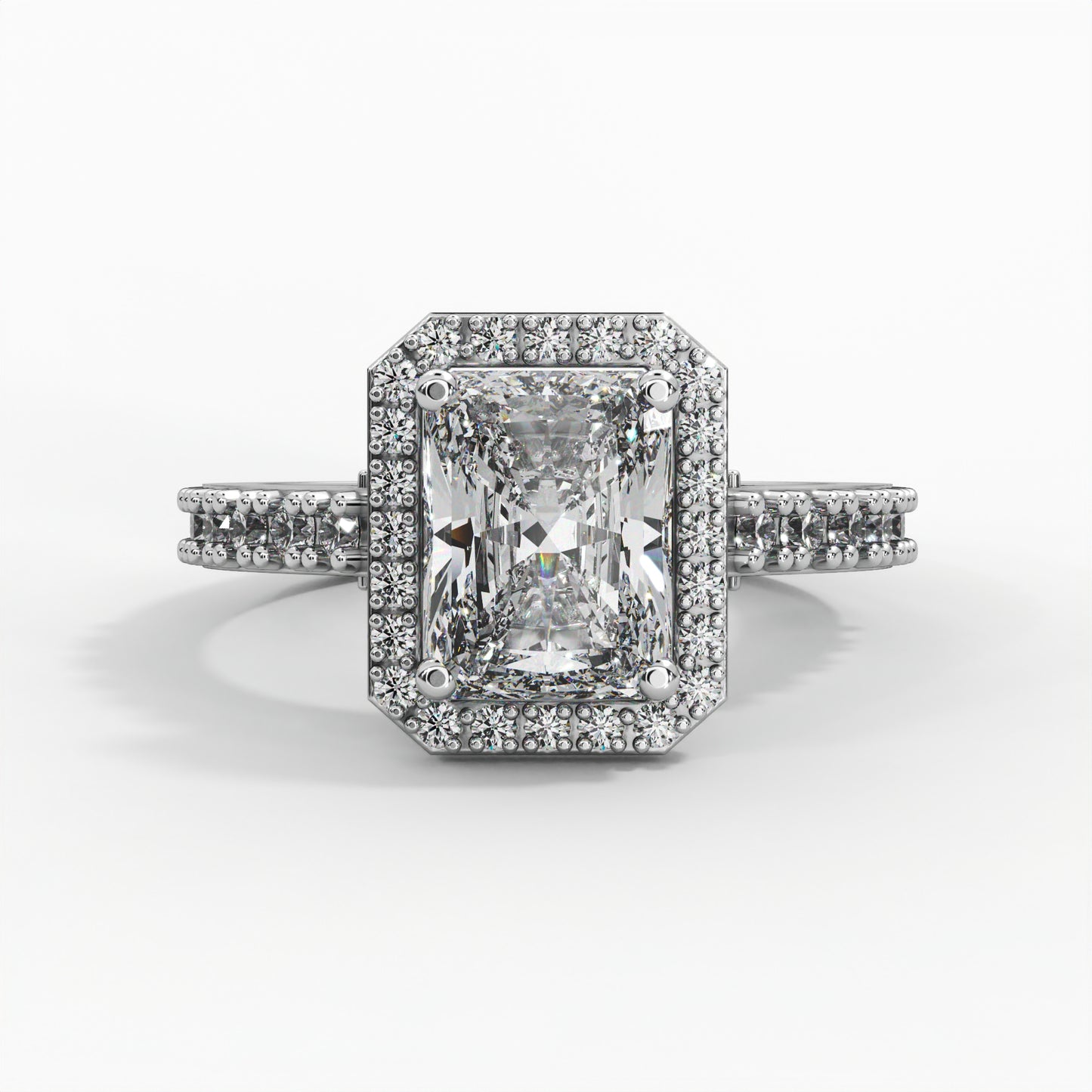 Radiant Diamond, Halo setting and Diamond Accents