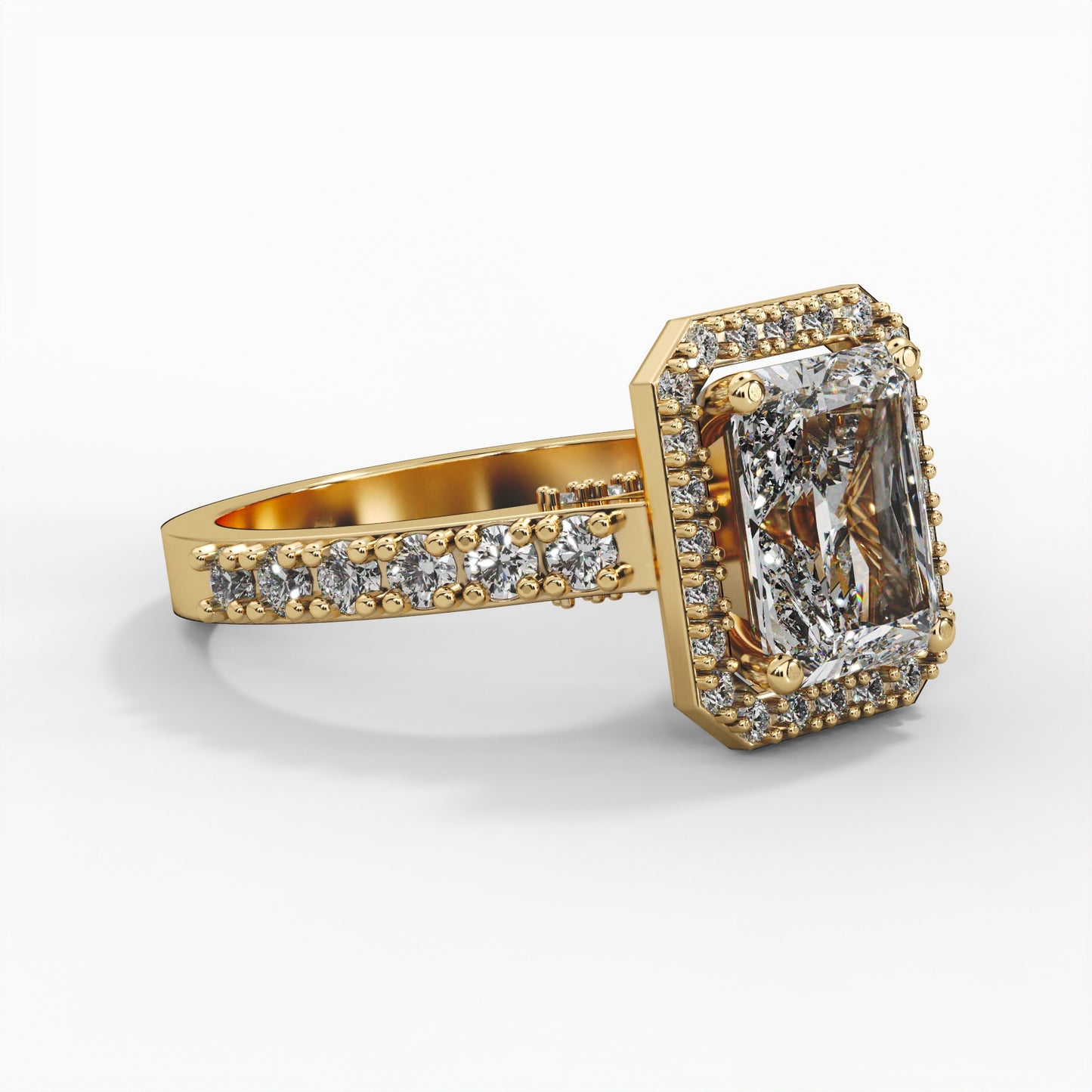Radiant Diamond, Halo setting and Diamond Accents