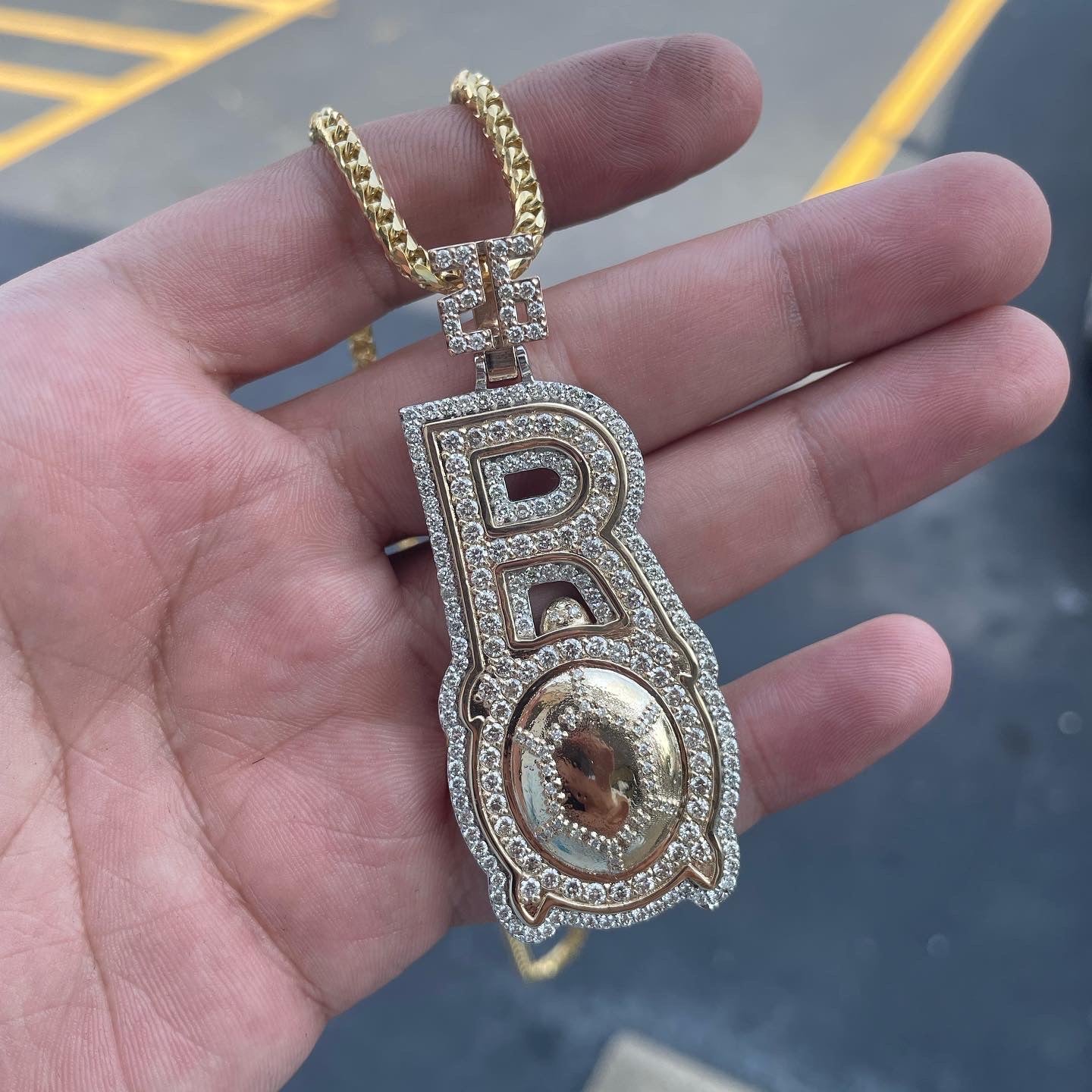 Royal ‘R’ Custom Gold & Diamond Pendant