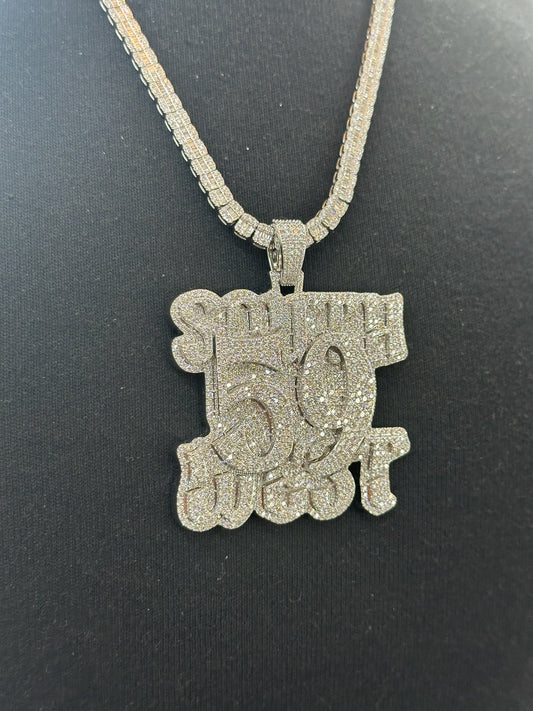 Custom Gold & Diamond Name Pendant
