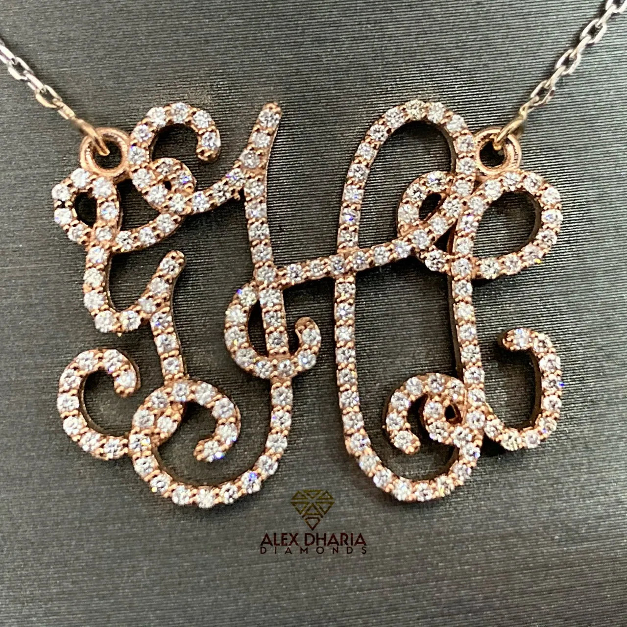 Monogram Diamond Pendant
