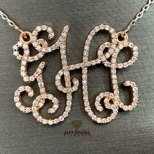 Monogram Diamond Pendant