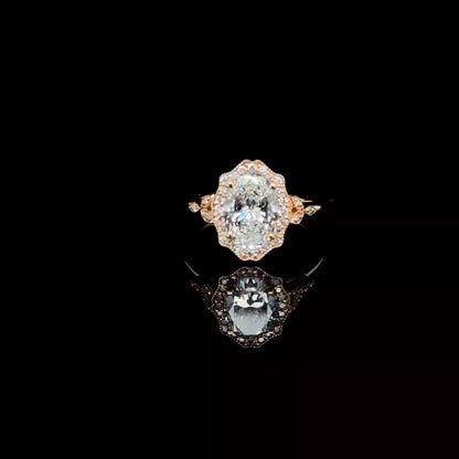 Milgrain patterns, Halo setting